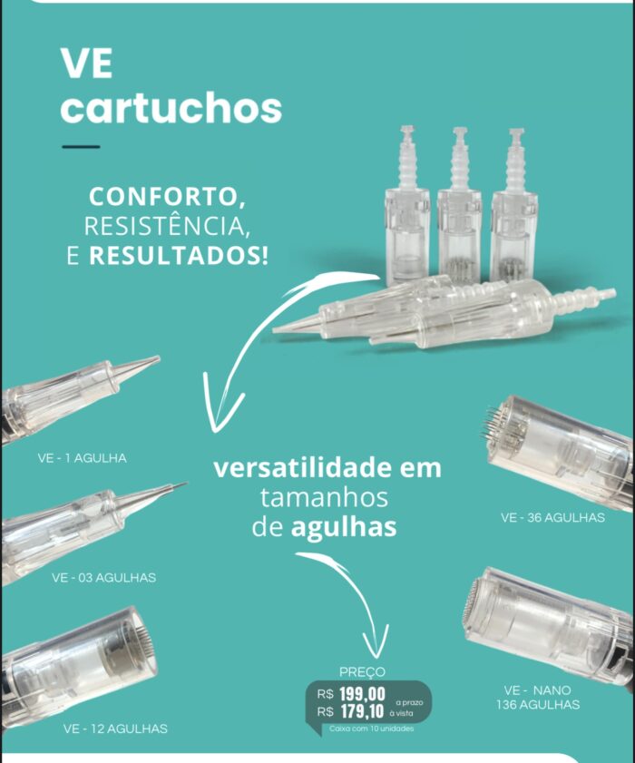 Cartuchos caneta dermapen VE Pen